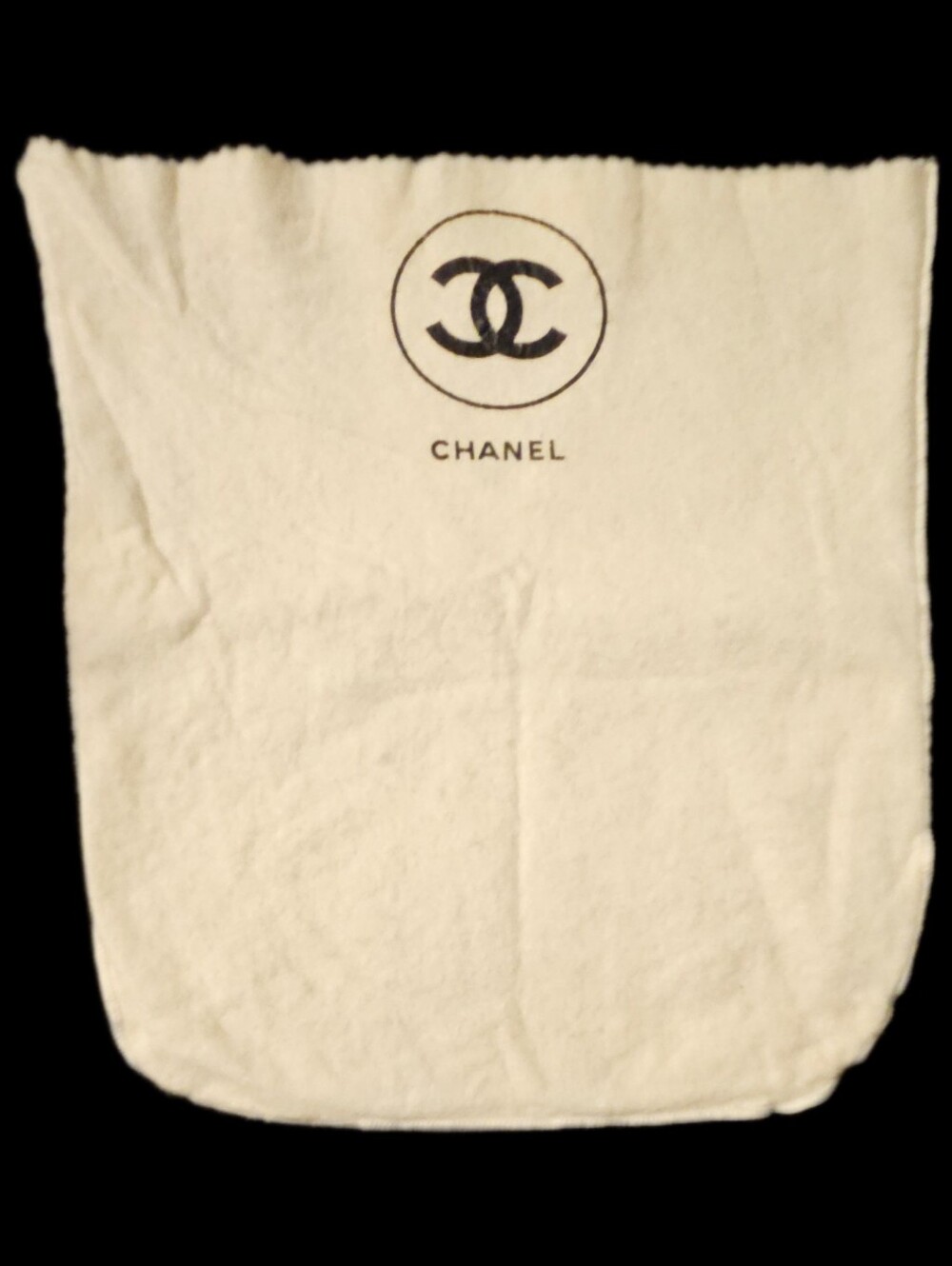 RARE Vintage Chanel Dust Bag 11.5" CC Logo Classic Flap Mini Coco Handle